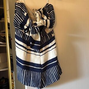 Lulus navy and white romper s